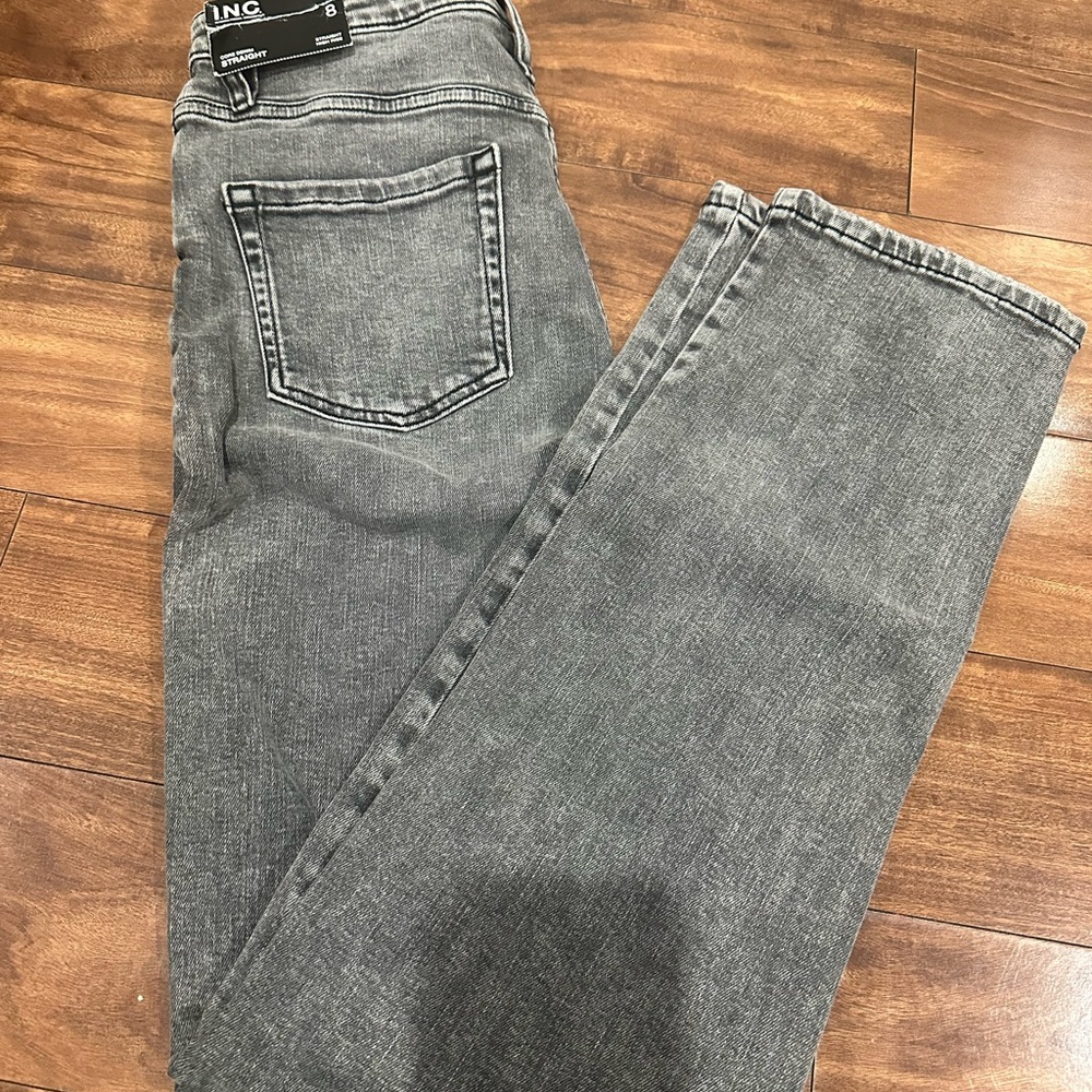 INC International Concepts Women's Gray High Rise Jeans